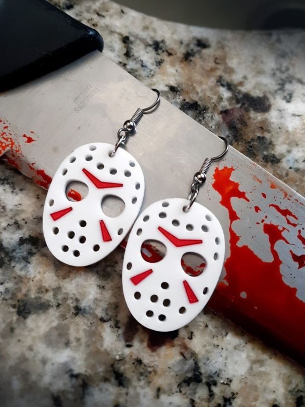 Jason Earrings Halloween